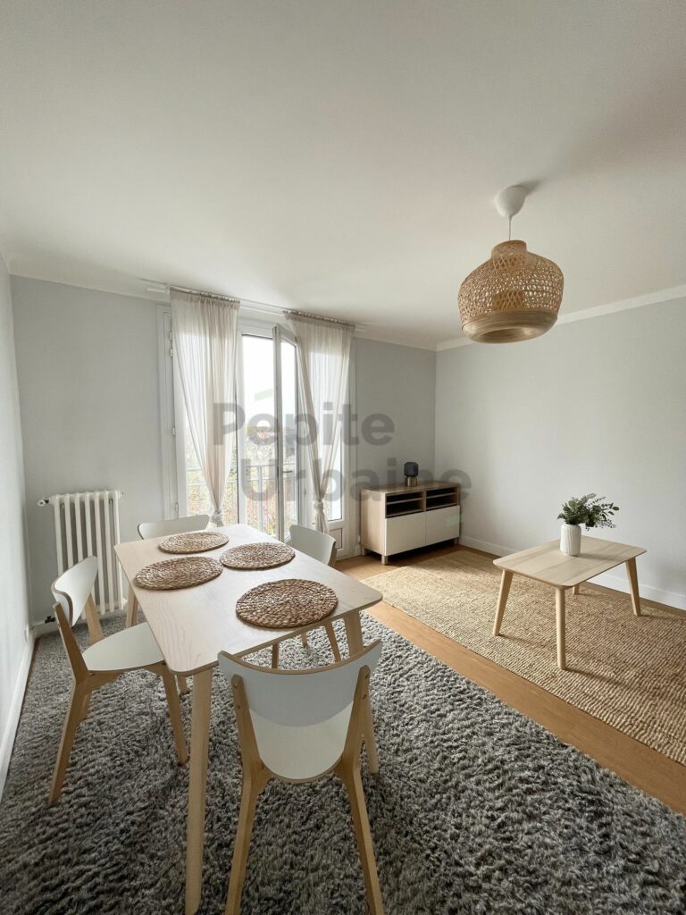 T4 rénové et meublé avec goût – Place de stationnement, cave et deux balcons